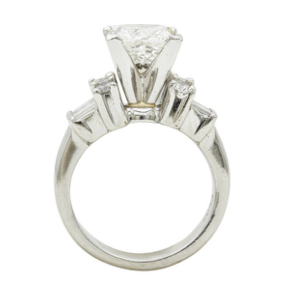 GIA Certified 2.07ct Natural Diamond Platinum Engagement Ring- Princess Cut - Picture 3 of 13